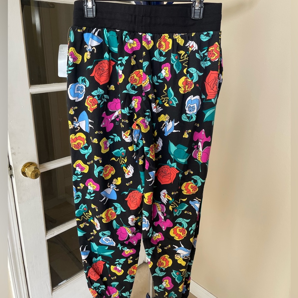 Disney Alice in Wonderland joggers, M. NWT